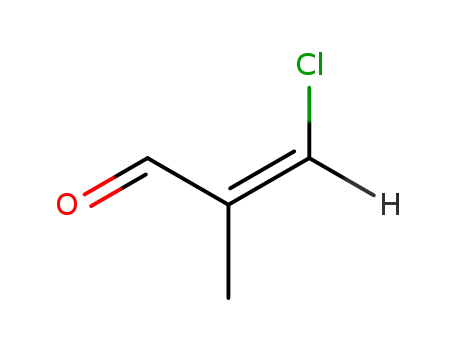 Molecular Structure of 84895-35-2 (2-Propenal, 3-chloro-2-methyl-, (Z)-)