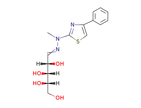 Molecular Structure of 120191-88-0 (L-Arabinose-N-methyl-N-(4-phenyl-thiazol-2-yl)hydrazon)
