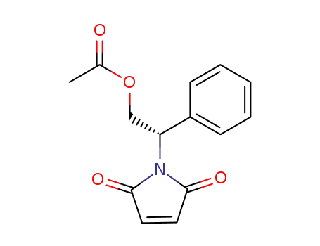 Molecular Structure of 120566-68-9 (1H-Pyrrole-2,5-dione, 1-[(1S)-2-(acetyloxy)-1-phenylethyl]-)
