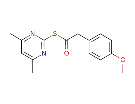Molecular Structure of 93801-72-0 (p-methoxybenzyl-S-(4,6-dimethylpyrimidine-2-yl)thiocarbonate)