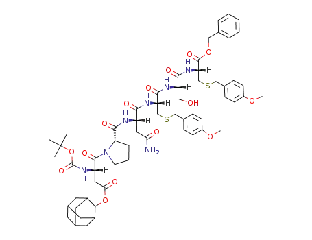 Molecular Structure of 120452-23-5 (Boc-Asp(O-2-Ada)-Pro-Asn-Cys(MBzl)-Ser-Cys(MBzl)-OBzl)
