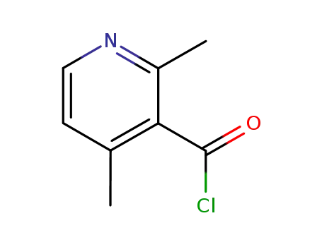 Molecular Structure of 82776-24-7 (3-Pyridinecarbonyl chloride, 2,4-dimethyl- (9CI))