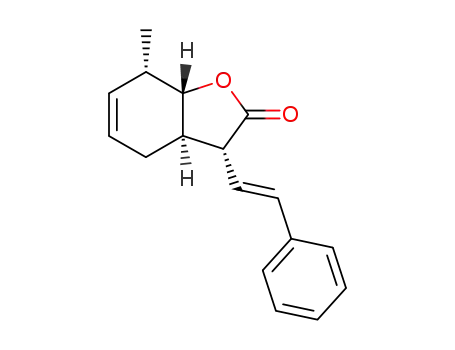 (+/-)-(3α,3aα,7α,7aβ)-3a,4,7,7a-tetrahydro-3-(2-phenylethenyl)-7-methyl-2(3H)-benzofuranone