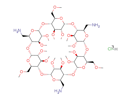 6<sup>A</sup>,6<sup>C</sup>,6<sup>E</sup>-Triamino-pentadeca-O-methyl-α-cyclodextrin-trihydrochloride
