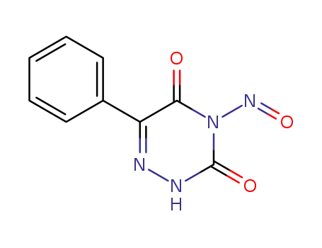 Molecular Structure of 106119-77-1 (1,2,4-Triazine-3,5(2H,4H)-dione, 4-nitroso-6-phenyl-)