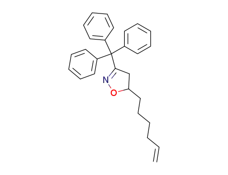 Molecular Structure of 123622-56-0 (5-(5-hexenyl)-3-(triphenylmethyl)-2-isoxazoline)