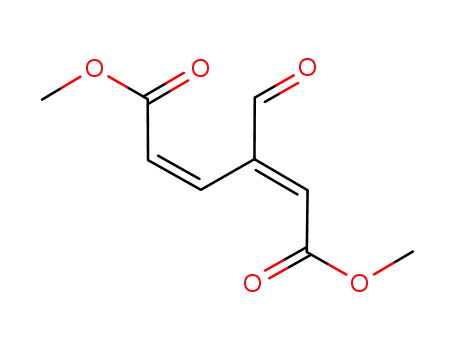 Molecular Structure of 119183-22-1 (2,4-Hexadienedioic acid, 3-formyl-, dimethyl ester, (E,Z)-)