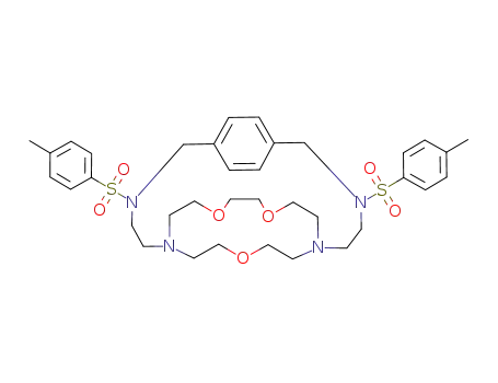 4,11-bis(p-tolylsulphonyl)-6,9-etheno-17,20,25-trioxa-1,4,11,14-tetra-azabicyclo<12.8.5>heptacosa-6,8-diene