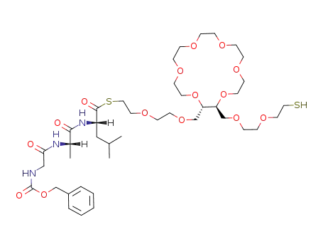 (2S,3S)-S-(N-carbobenzyloxyglycyl-L-alanyl-leucyl)-2,3-bis(7-mercapto-2,5-dioxaheptyl)-1,4,7,10,13,16-hexaoxacyclooctadecane