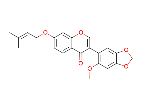 3-(6-methoxy-1,3-benzodioxol-5-yl)-7-[(3-methylbut-2-en-1-yl)oxy]-4H-chromen-4-one