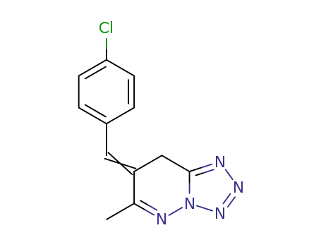 Molecular Structure of 105826-76-4 (Tetrazolo[1,5-b]pyridazine,
7-[(4-chlorophenyl)methylene]-7,8-dihydro-6-methyl-)