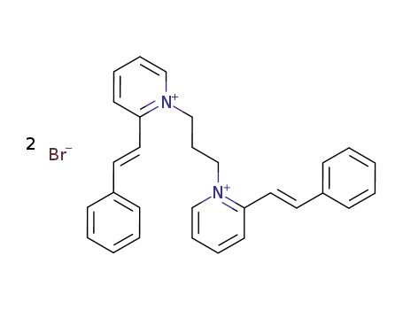 Pyridinium, 1,1'-(1,3-propanediyl)bis[2-(2-phenylethenyl)-, dibromide