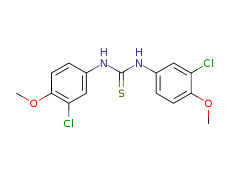 Molecular Structure of 39861-74-0 (Thiourea, N,N'-bis(3-chloro-4-methoxyphenyl)-)