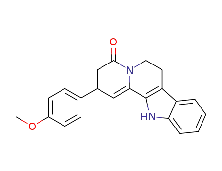 Molecular Structure of 91751-41-6 (Indolo[2,3-a]quinolizin-4(3H)-one,
2,6,7,12-tetrahydro-2-(4-methoxyphenyl)-)