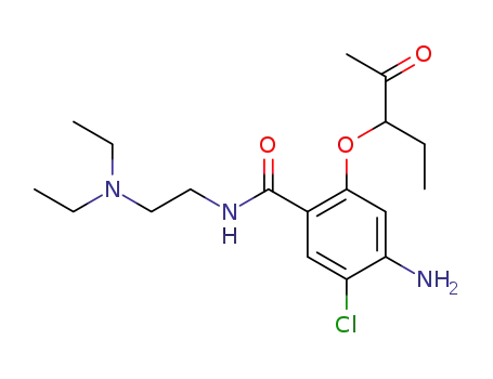 4-amino-5-chloro-N-[2-(diethylamino)ethyl]-2-(pentan-2-on-3-yl)oxybenzamide