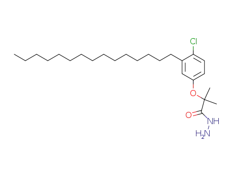 Propanoic acid, 2-(4-chloro-3-pentadecylphenoxy)-2-methyl-, hydrazide