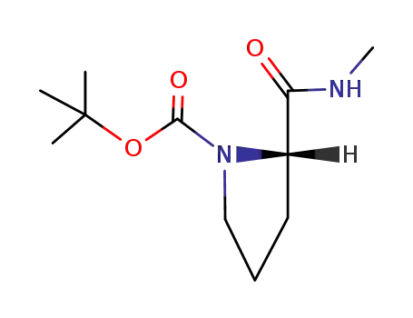 Molecular Structure of 74360-79-5 ((S)-1-Boc-N-methylpyrrolidine-2-carboxamide)