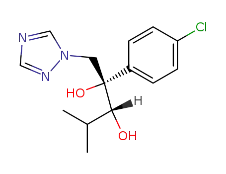 Molecular Structure of 107659-56-3 ((2R,3S)-2-(4-chlorophenyl)-4-methyl-1-(1H-1,2,4-triazol-1-yl)pentane-2,3-diol (non-preferred name))