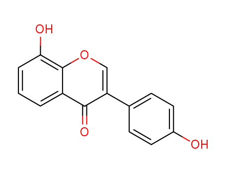 Molecular Structure of 118024-87-6 (4H-1-Benzopyran-4-one, 8-hydroxy-3-(4-hydroxyphenyl)-)