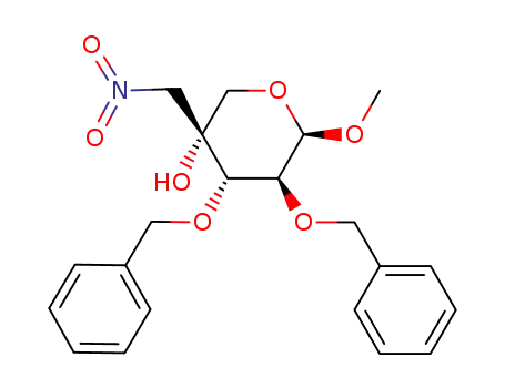 (3R,4S,5S,6R)-4,5-Bis-benzyloxy-6-methoxy-3-nitromethyl-tetrahydro-pyran-3-ol