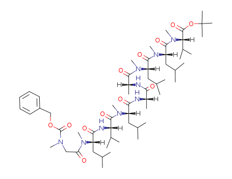 L-Valine, N-methyl-N-[N-methyl-N-[N-methyl-N-[N-[N-[N-methyl-N-[N-[N-methyl-N -[N-methyl-N-[(phenylmethoxy)carbonyl]glycyl]-L-leucyl]-L-valyl]-L-leucyl]-L -alanyl]-D-alanyl]-L-leucyl]-L-leucyl]-, 1,1-