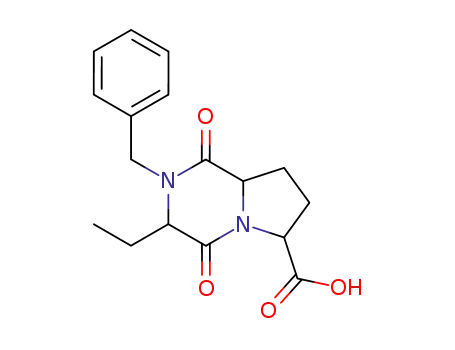 Pyrrolo[1,2-a]pyrazine-6-carboxylic acid,
3-ethyloctahydro-1,4-dioxo-2-(phenylmethyl)-
