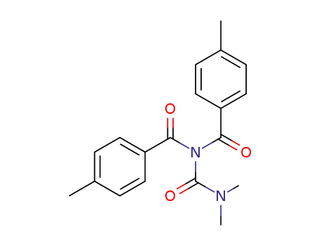 Molecular Structure of 104825-41-4 (1,1-Dimethyl-3,3-bis-(4-methyl-benzoyl)-urea)