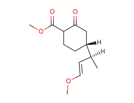 methyl 4-(3-methoxy-1-methyl-(E)-2-propenyl)-2-oxocyclohexane-1-carboxylate