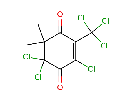 2-Cyclohexene-1,4-dione,
2,6,6-trichloro-5,5-dimethyl-3-(trichloromethyl)-