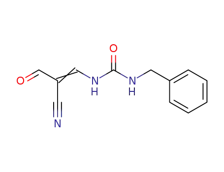 Molecular Structure of 154867-26-2 (Urea, N-(2-cyano-3-oxo-1-propenyl)-N'-(phenylmethyl)-)