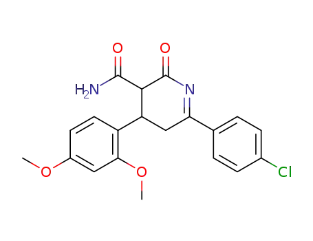 6-(4-chlorophenyl)-4-(2,4-dichlorophenyl)-2-oxo-2,3,4,5-tetrahydro-3-pyridinecarboxamide