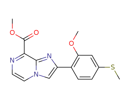 8-carbomethoxy-2-<2-methoxy-4-(methylthio)phenyl>imidazo<1,2-a>pyrazine