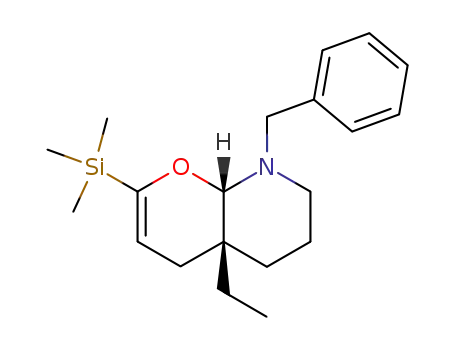 cis-(+/-)-4a-ethyl-4a,5,6,7,8,8a-hexahydro-8-(phenylmethyl)-2-(trimethylsilyl)-4H-pyrano<2,3-b>pyridine