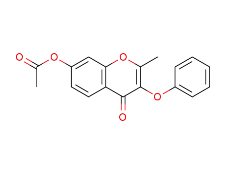 Molecular Structure of 137460-60-7 (2-methyl-4-oxo-3-phenoxy-4H-chromen-7-yl acetate)