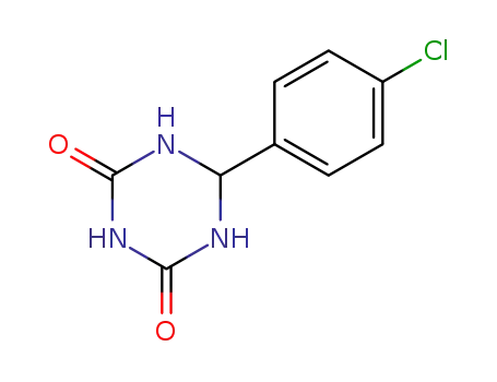 Molecular Structure of 61851-92-1 (1,3,5-Triazine-2,4(1H,3H)-dione, 6-(4-chlorophenyl)dihydro-)