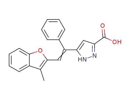 5-[(E)-2-(3-Methyl-benzofuran-2-yl)-1-phenyl-vinyl]-1H-pyrazole-3-carboxylic acid