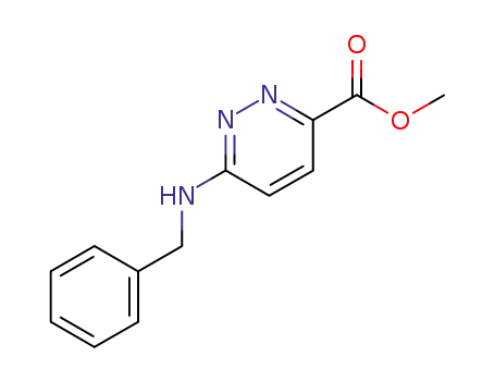 Molecular Structure of 142054-70-4 (3-Pyridazinecarboxylic acid, 6-[(phenylmethyl)amino]-, methyl ester)