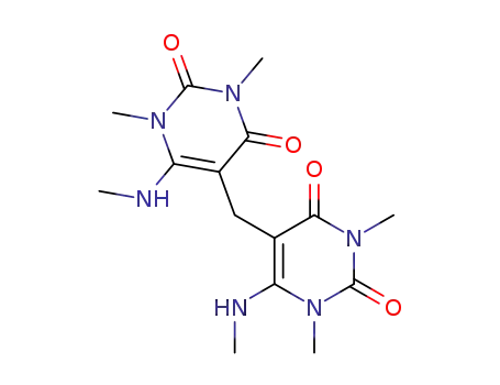 2,4(1H,3H)-Pyrimidinedione,
5,5'-methylenebis[1,3-dimethyl-6-(methylamino)-