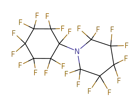 Molecular Structure of 60234-15-3 (Piperidine, 2,2,3,3,4,4,5,5,6,6-decafluoro-1-(undecafluorocyclohexyl)-)