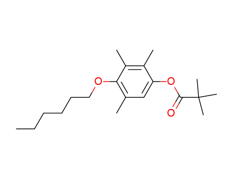 Molecular Structure of 153474-18-1 (1-O-HEXYL-4-PIVALOYL-2,3,5-TRIMETHYLHYDROQUINONE)