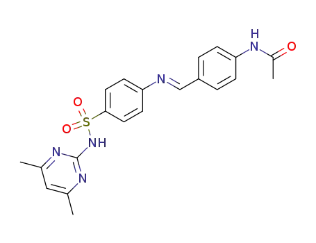 Molecular Structure of 77218-46-3 (<i>N</i>-(4-acetylamino-benzylidene)-sulfanilic acid-(4,6-dimethyl-pyrimidin-2-ylamide))
