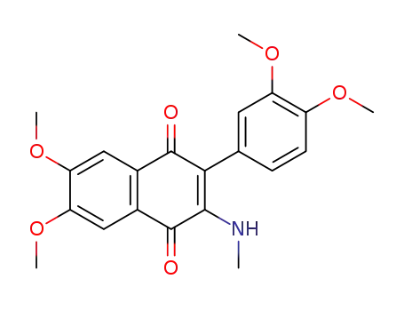 2-methylamino-6,7-dimethoxy-3-(3,4-dimethoxyphenyl)-1,4-naphthoquinone