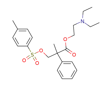 Benzeneacetic acid, a-methyl-a-[[[(4-methylphenyl)sulfonyl]oxy]methyl]-,
2-(diethylamino)ethyl ester, (R)-