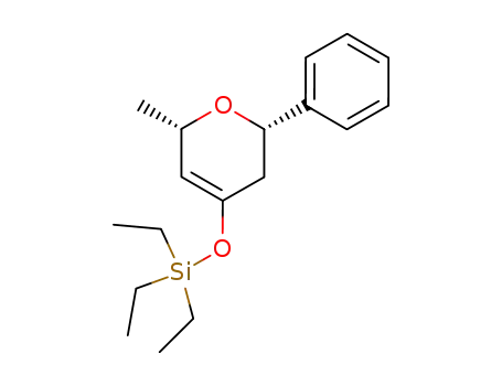 Molecular Structure of 88083-97-0 (Silane, [(3,6-dihydro-6-methyl-2-phenyl-2H-pyran-4-yl)oxy]triethyl-, cis-)