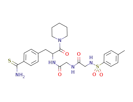 N-{[2-Oxo-2-piperidin-1-yl-1-(4-thiocarbamoyl-benzyl)-ethylcarbamoyl]-methyl}-2-(toluene-4-sulfonylamino)-acetamide