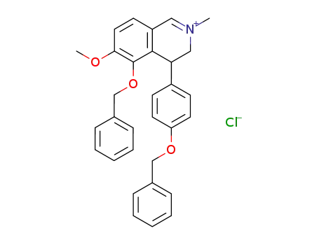 5-Benzyloxy-4-(4-benzyloxy-phenyl)-6-methoxy-2-methyl-3,4-dihydro-isoquinolinium; chloride