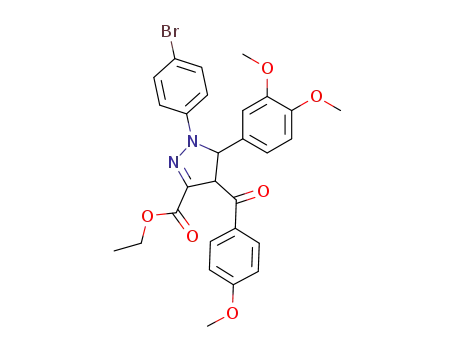 1-(4-Bromo-phenyl)-5-(3,4-dimethoxy-phenyl)-4-(4-methoxy-benzoyl)-4,5-dihydro-1H-pyrazole-3-carboxylic acid ethyl ester