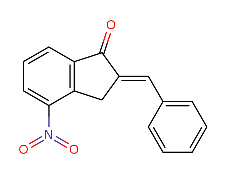Molecular Structure of 60031-14-3 ((E)-2-benzylidene-4-nitro-2,3-dihydro-1Hinden-1-one)