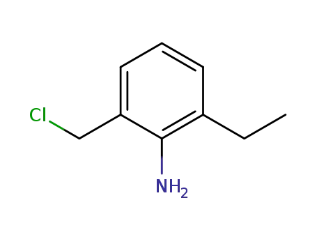 Molecular Structure of 88301-87-5 (Benzenamine, 2-(chloromethyl)-6-ethyl-)