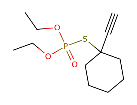 Molecular Structure of 100277-98-3 (O,O-Diethyl S-(1-ethynylcyclohexyl) thiophosphate)